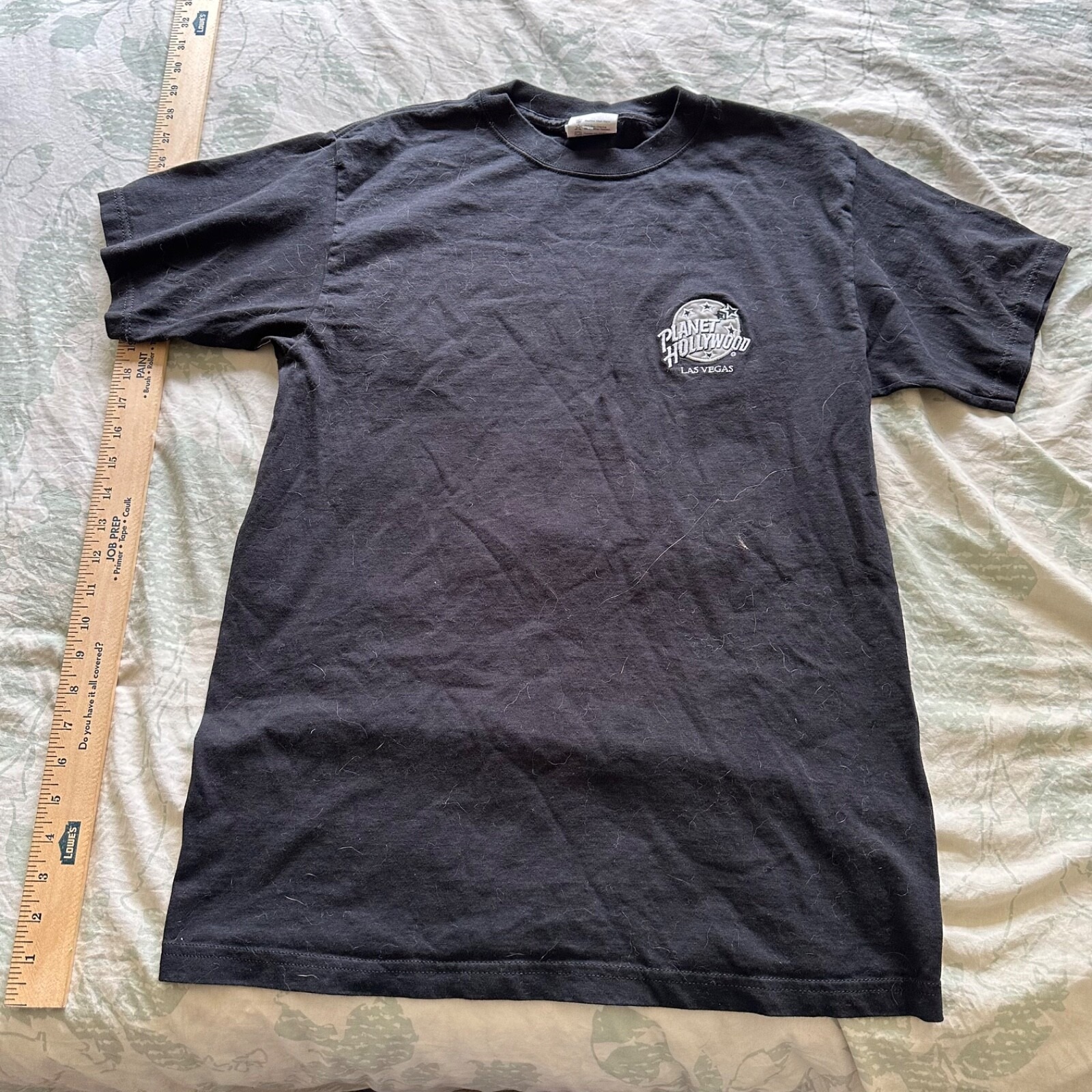 Vintage Planet Hollywood Shirt Mens M Black Arnold 1991 Short Sleeve